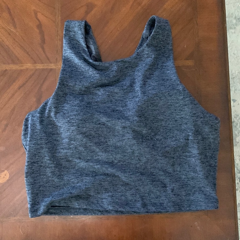 Heather gray athletic crop top